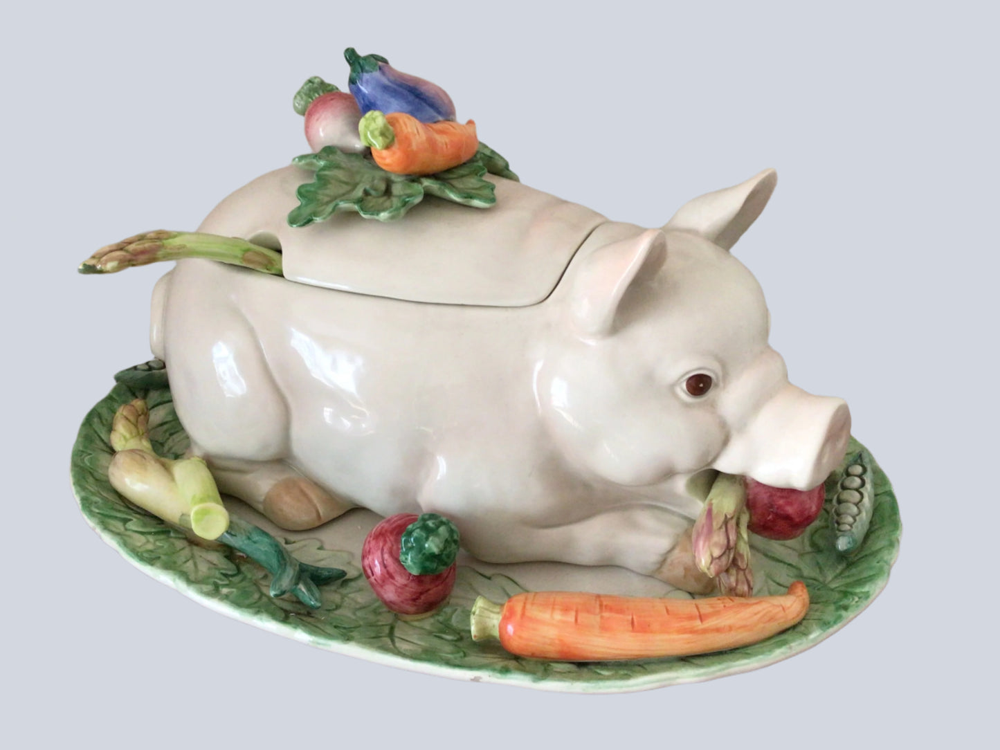 Fitz and Floyd Pig Tureen and Ladel