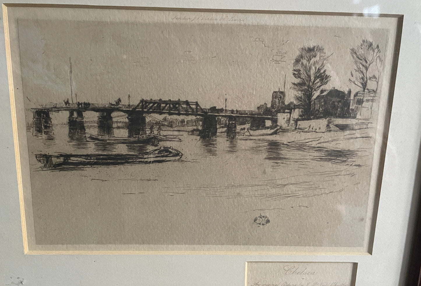 James Abbott McNeill Whistler Original Etching of Chelsea London