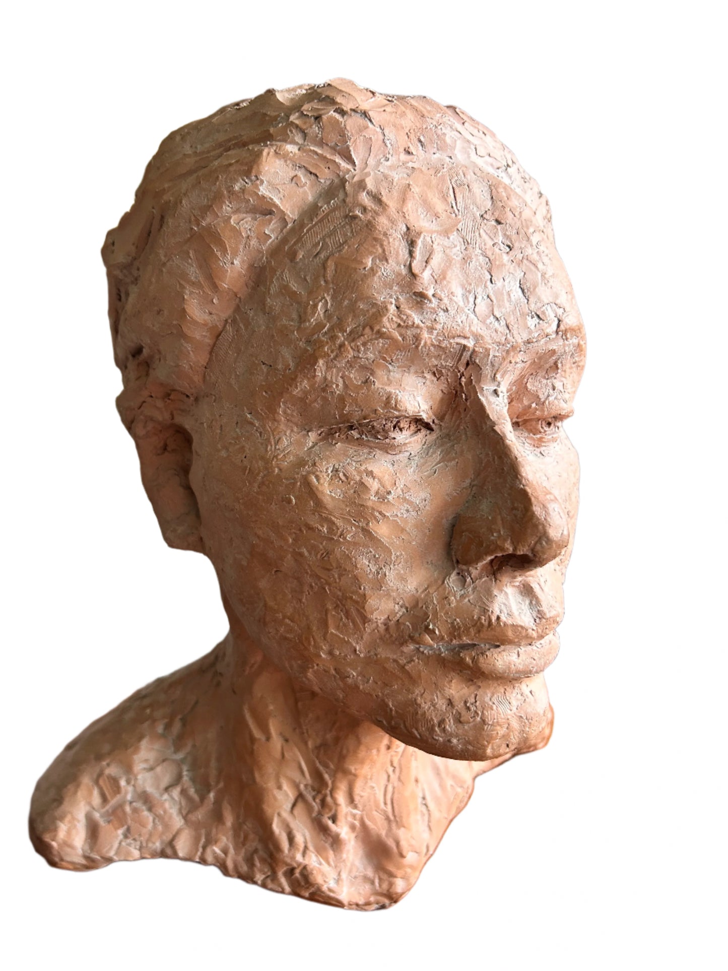 Sculpture Bust Of A Woman Unique One Of A Kind Terracotta Portrait Bust Of An Unknown Woman. Beautiful unique decorative figure