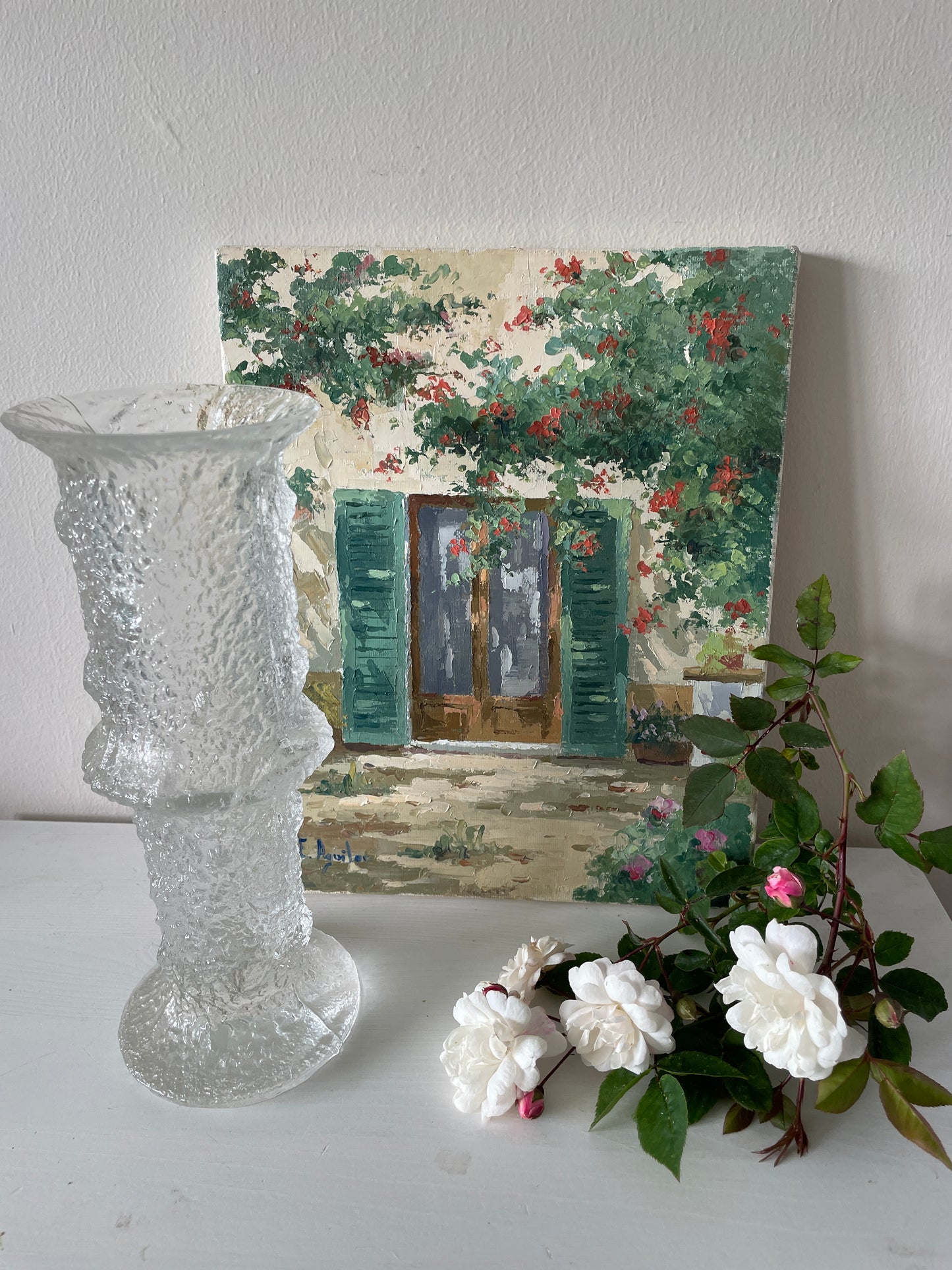 Iittala Nardus Vase. Timo Sarpaneva. 1960’s Hand blown Art Glass. Finland Iittala Art Glass. Designed by Timo Sarpaneva from Finland