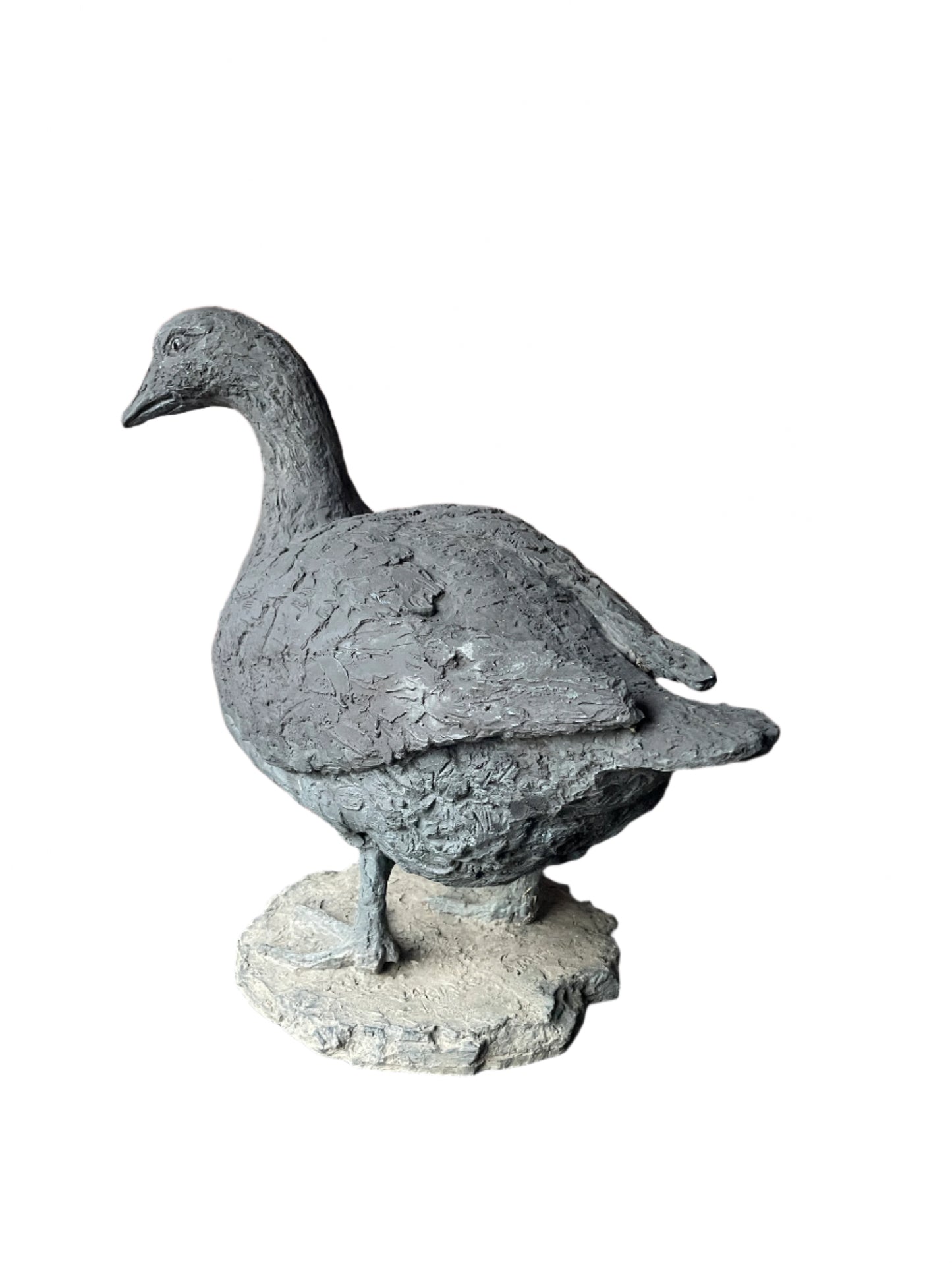 Life Size Resin Goose Statue: Rustic Garden Decor