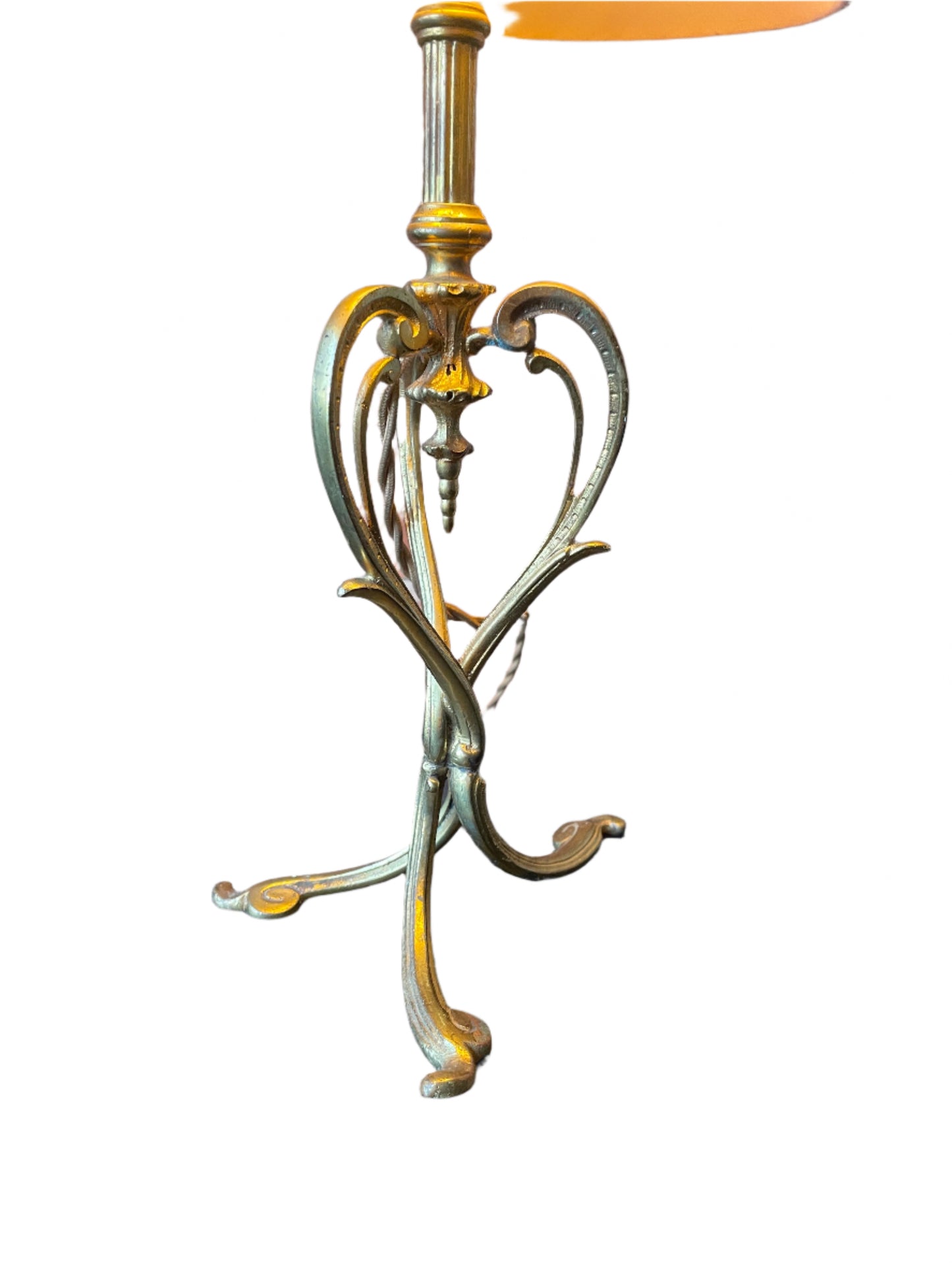Art Nouveau Brass Table Lamp Attributed to W.A.S. Benson