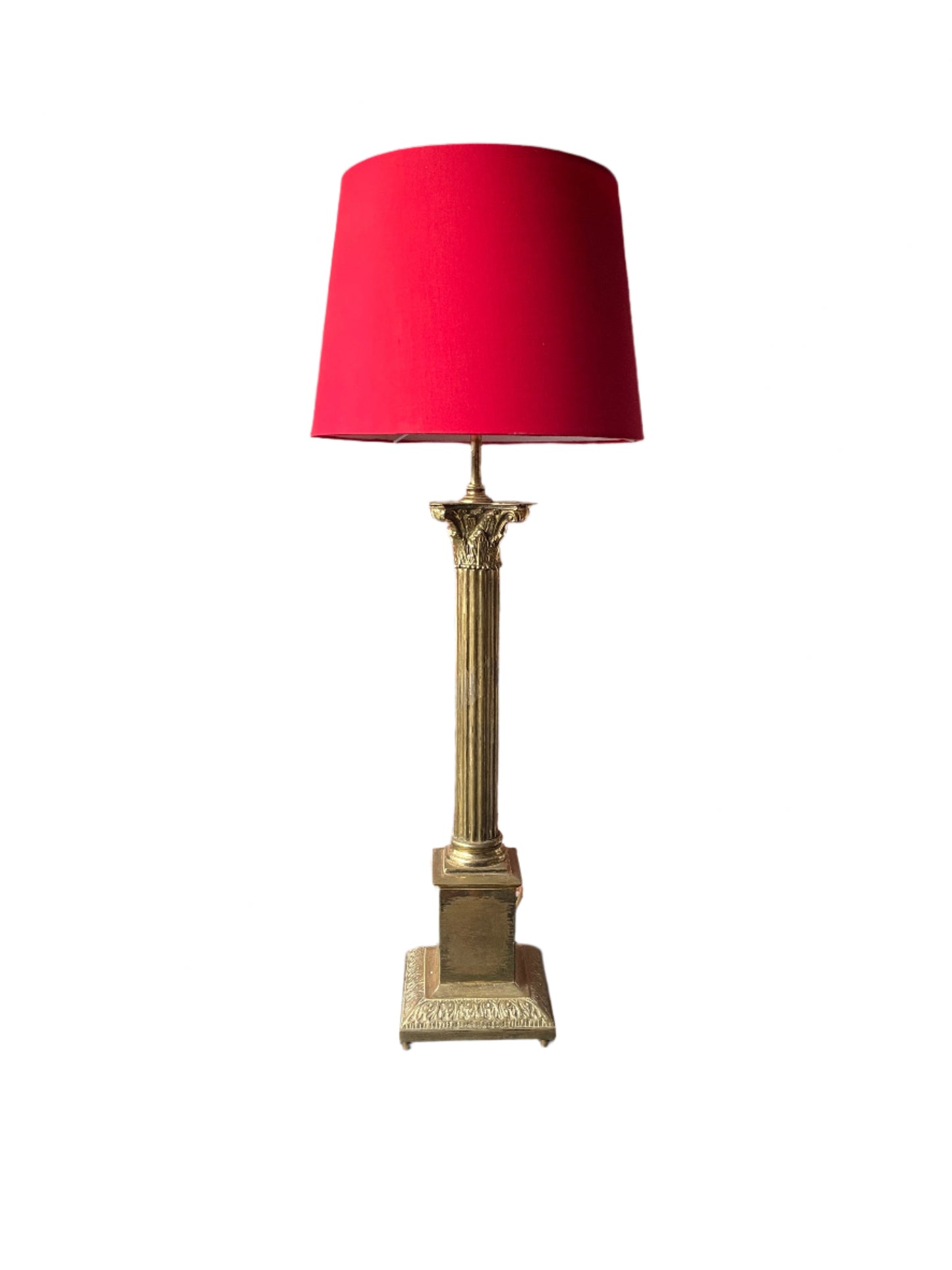 Corinthian Column Brass Table Lamp of Exquisite Form Large 72cm Lamp Base