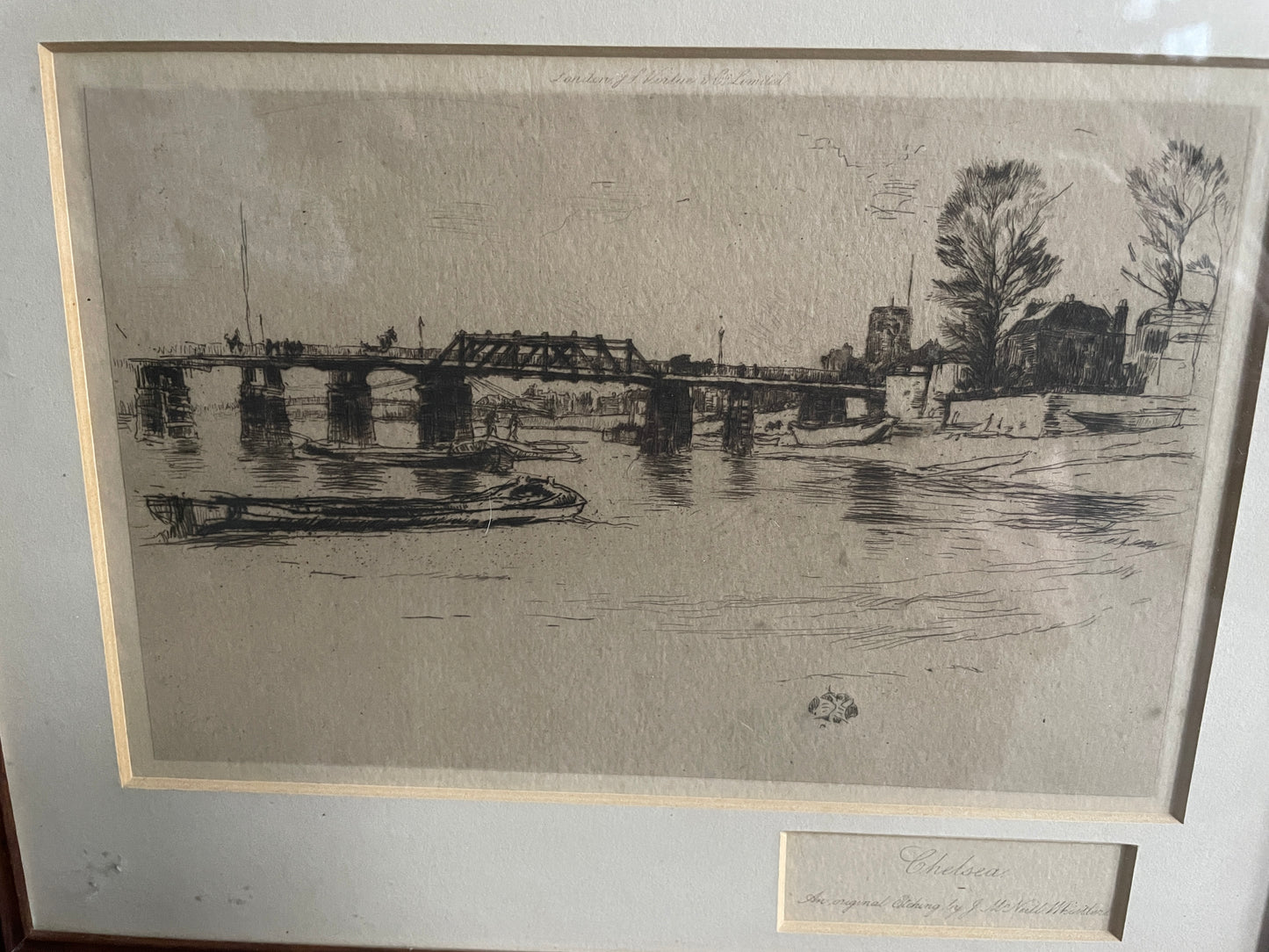 James Abbott McNeill Whistler Original Etching of Chelsea London