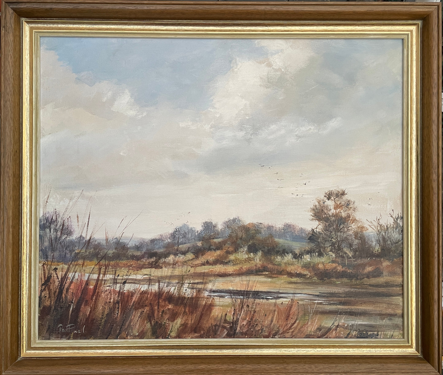 Dawlish Warren Oil Painting On Canvas Large Stunning Landscape Art Framed
