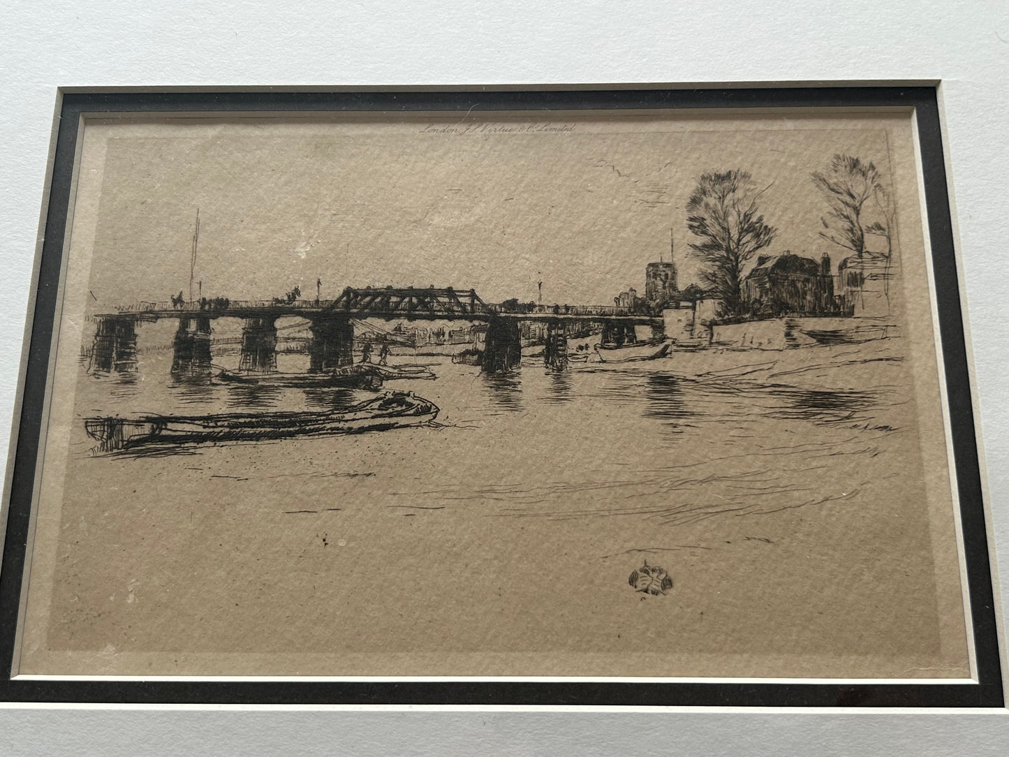 James Abbott McNeill Whistler Chelsea London Etching: Signed 1882 Art Journal Print