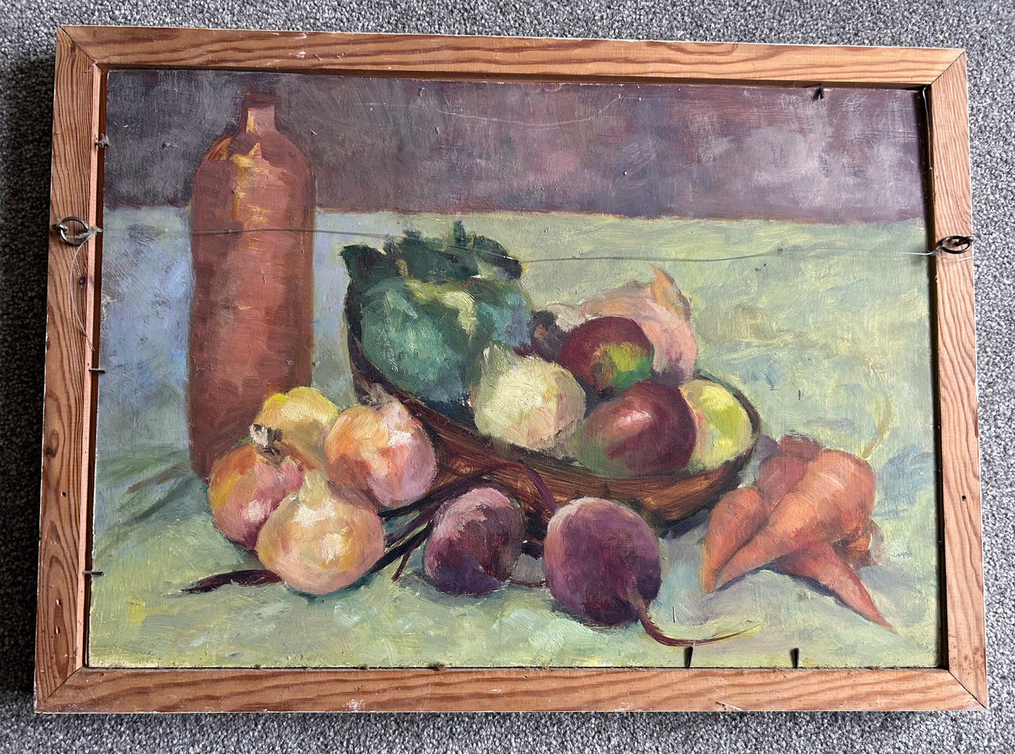 Vintage oil painting Of Montego Bay In Jamaica Double sided