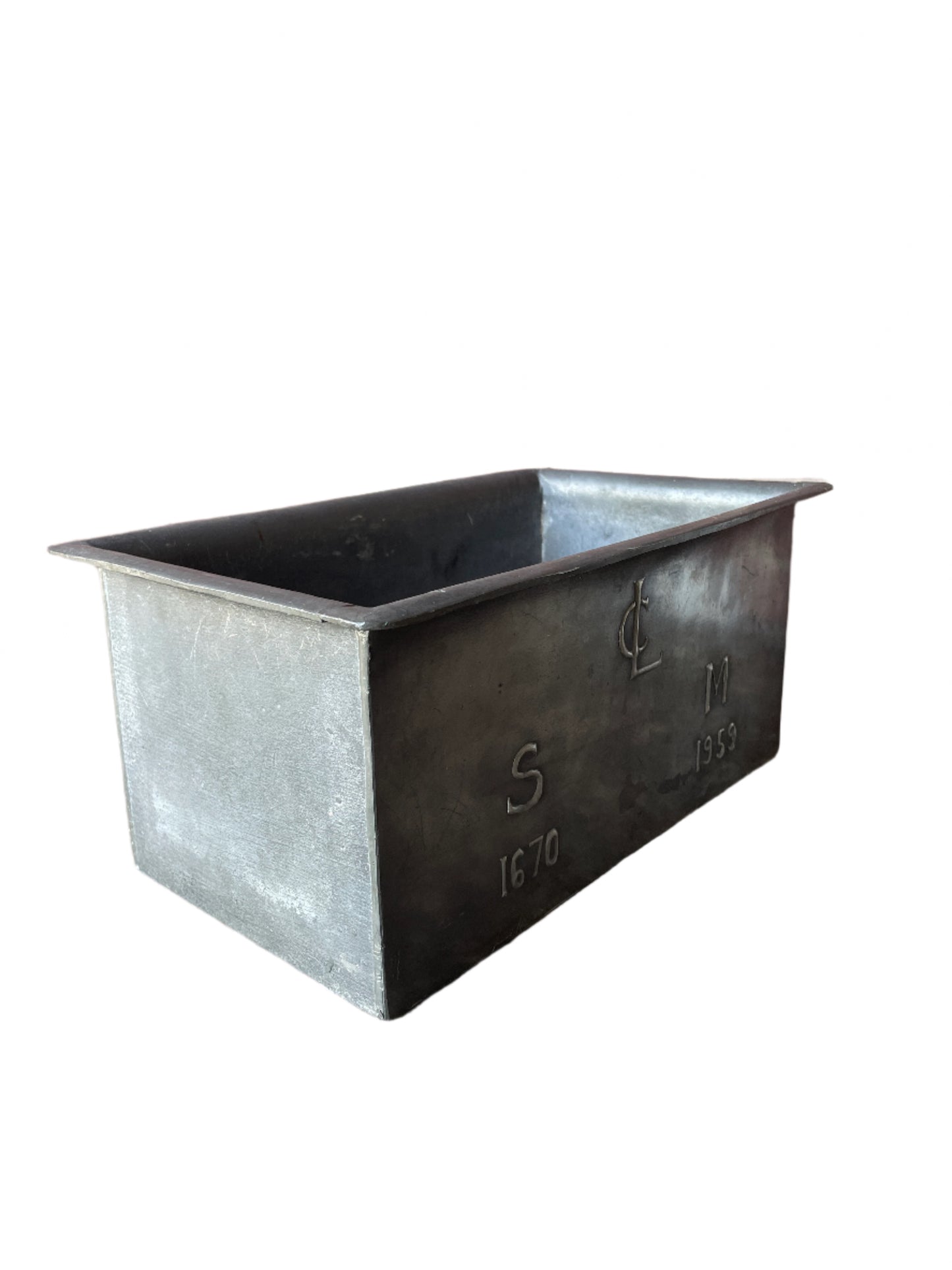 Vintage English Lead Planter | Commemorative Garden Trough | 1670–1959 Heraldic Style
