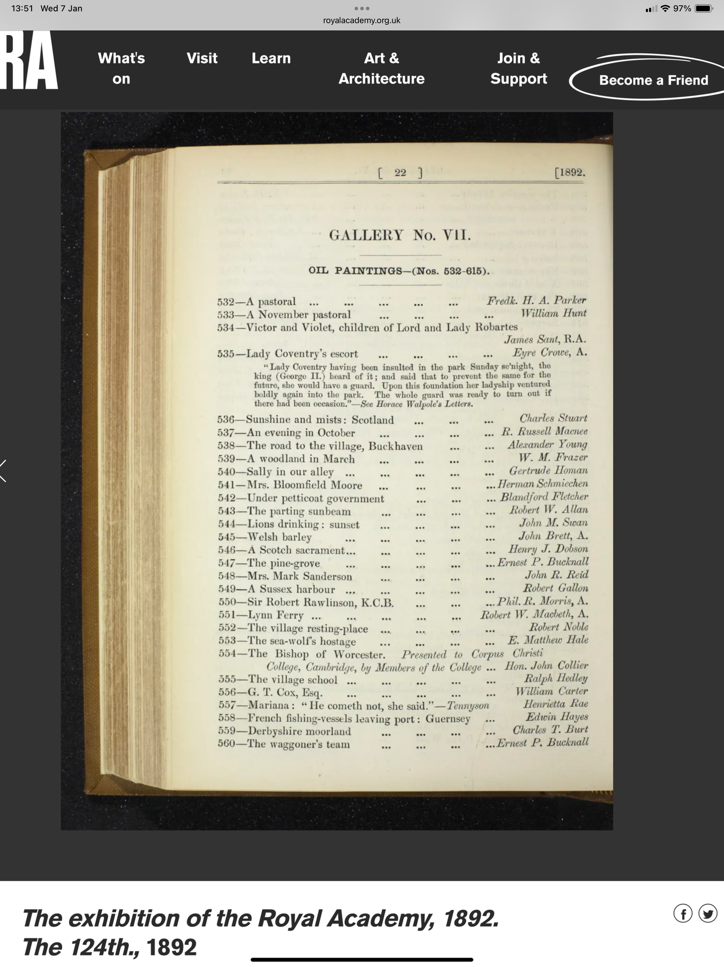 Antique Victorian Oil Painting – Charles Stuart Landscape Art, Royal Academy 1892