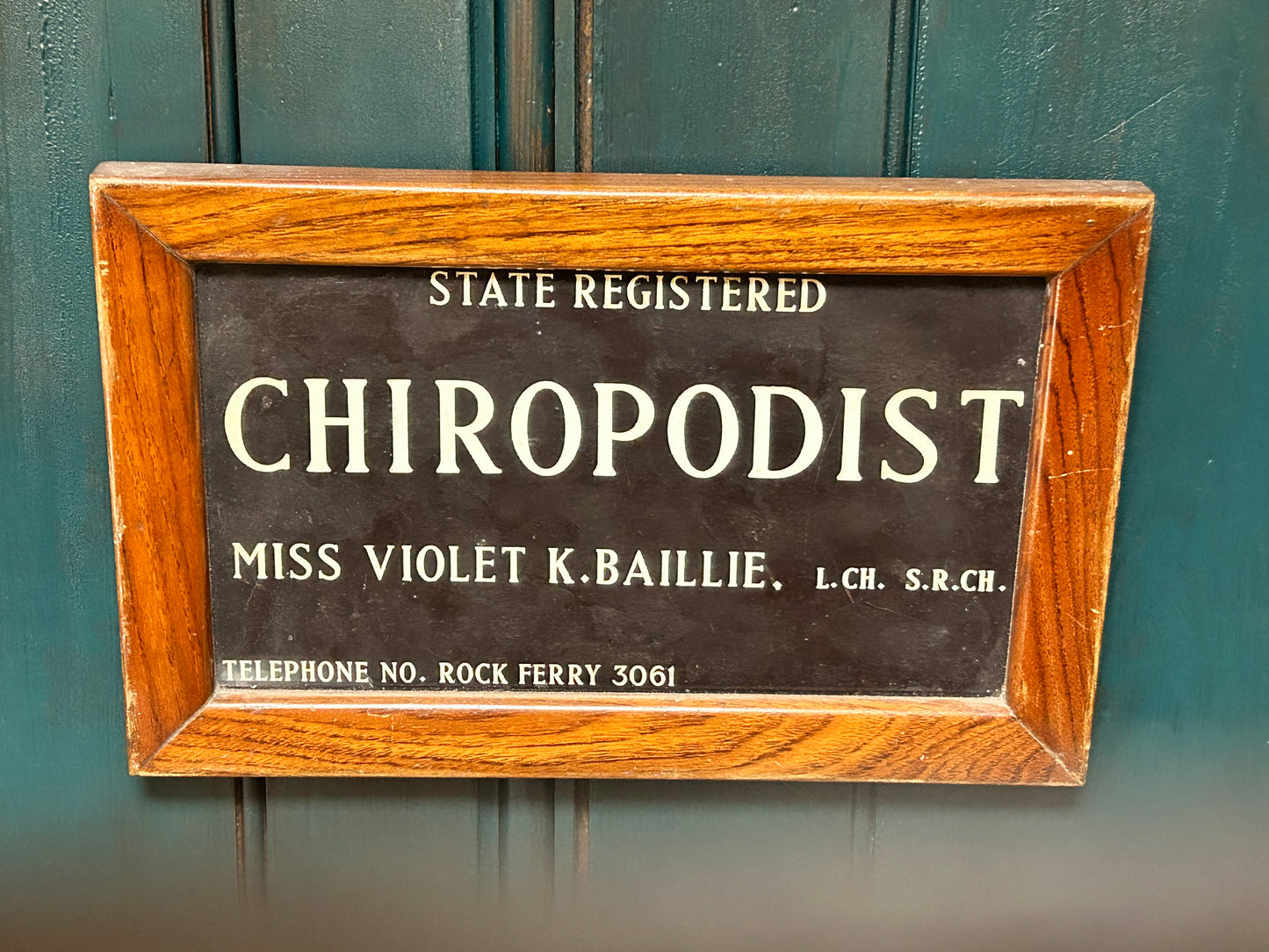 Chiropodists Bronze Wall Plaque Advertising Sign From Rock Ferry Wirral