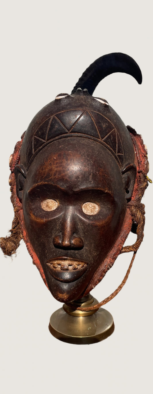 Yoruba people antique tribal mask