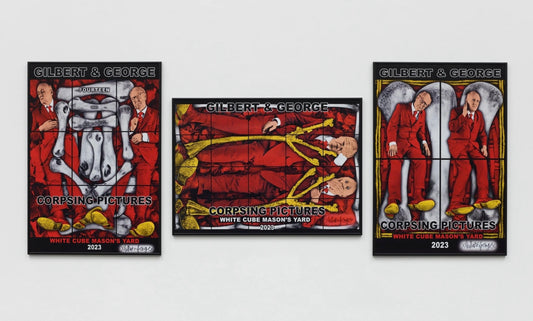 Gilbert & George Signed Poster Set The Corpsing Pictures 3 Poster Set Gallery Produced Limited Edition Signed by the Artists.