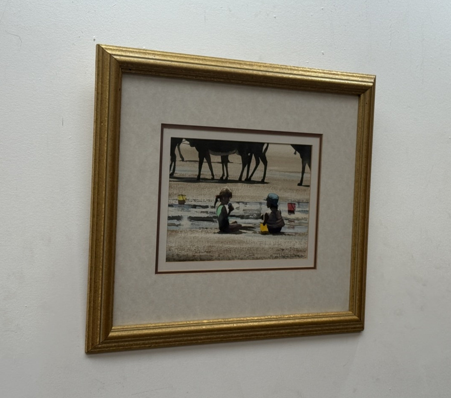 Robert Littleford FRSA RWS 1945-2023 Original Watercolour Beach Scene Framed