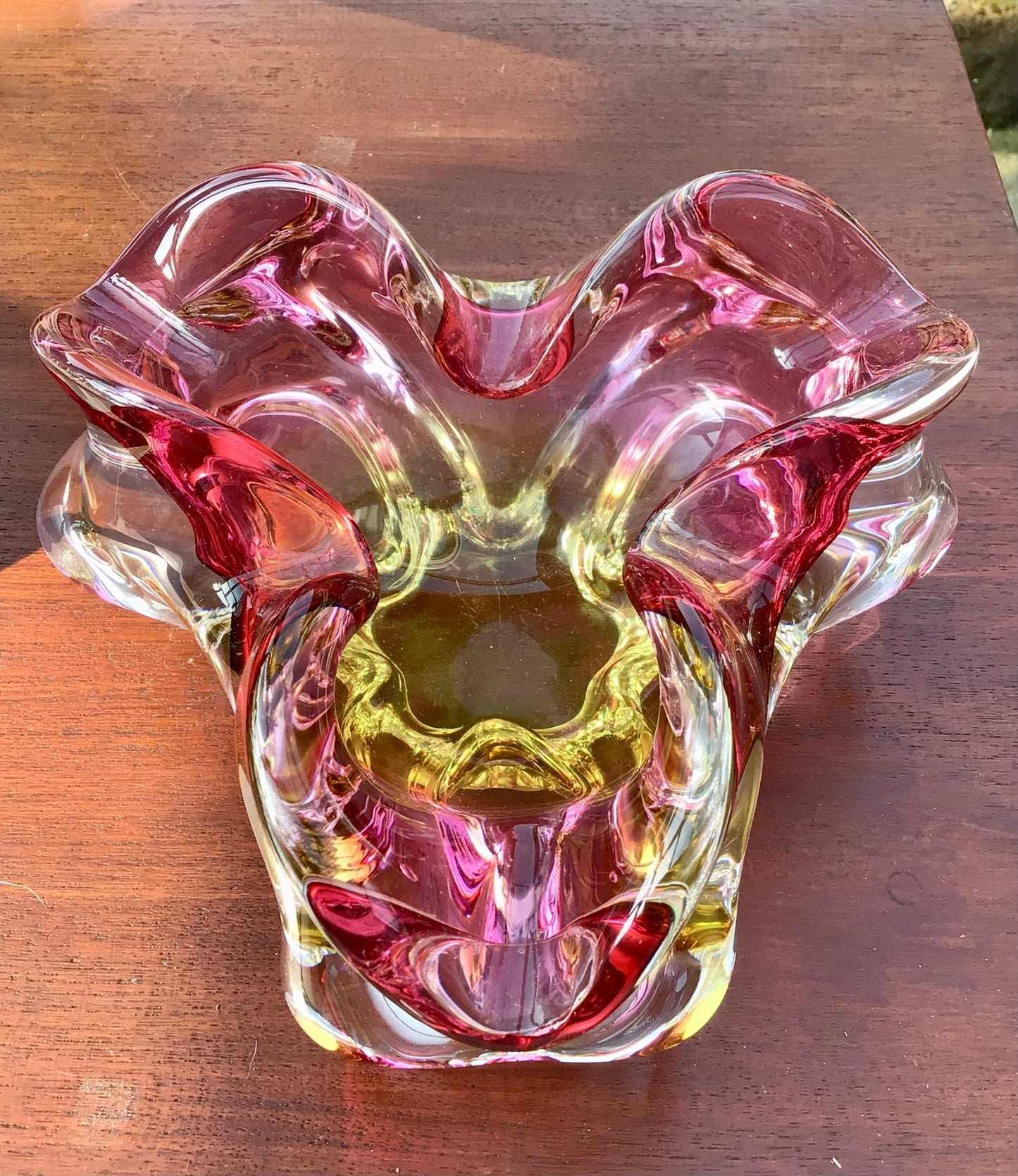 Murano Art Glass Trefoil Bonbon dish, vase, bowl, jewellery dish