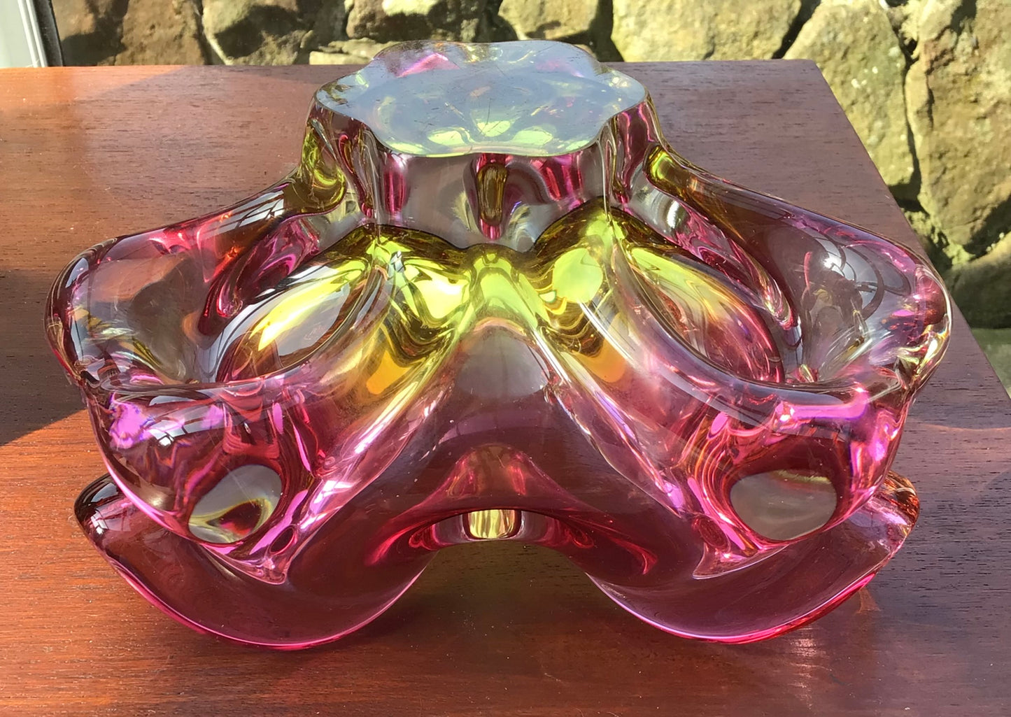 Murano Art Glass Trefoil Bonbon dish, vase, bowl, jewellery dish