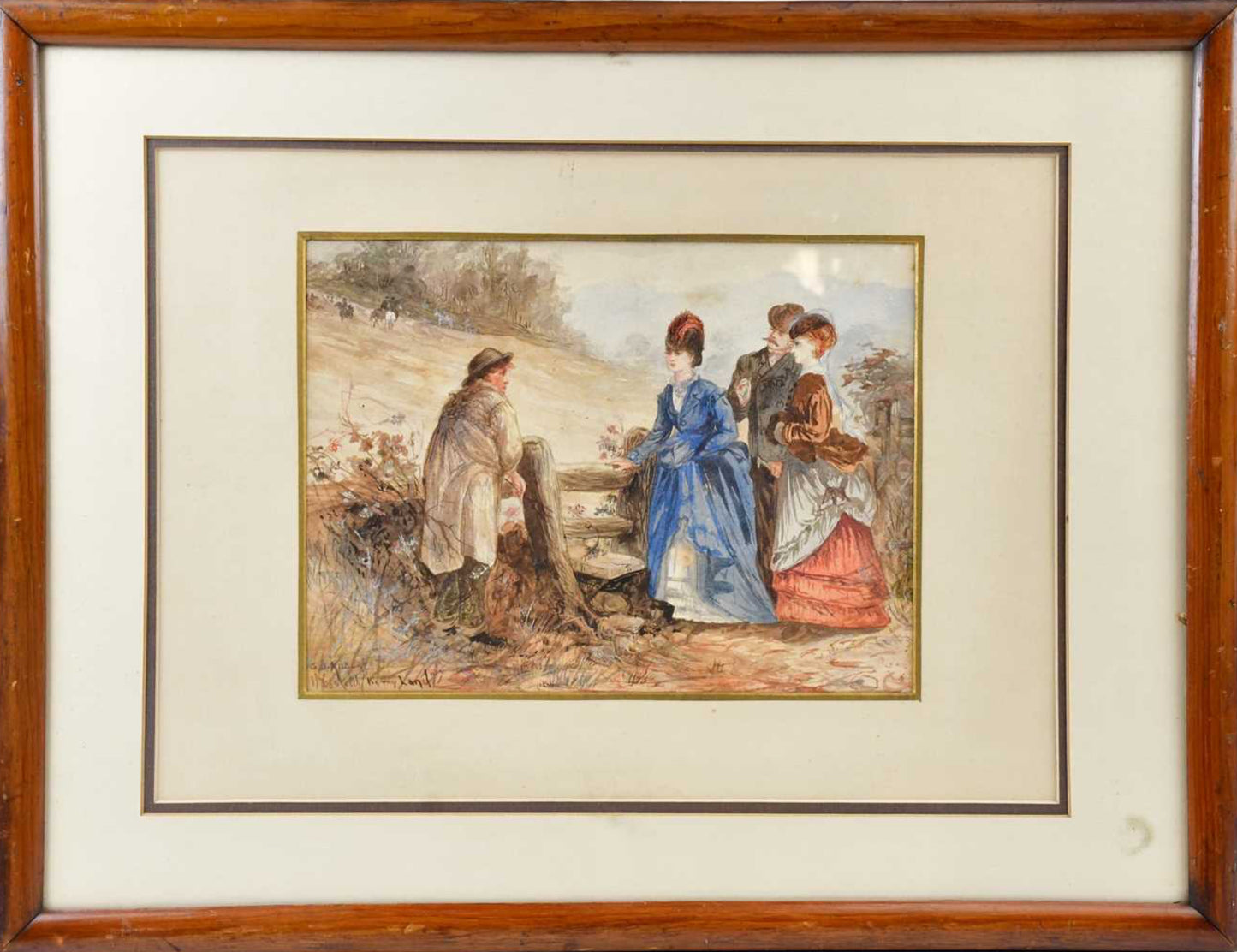 George Goodwin Kilburne 1839-1924 Watercolour Painting Original Antique Art By Well Listed Highly Sought After Artist