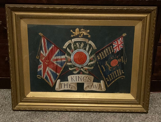 Kings Own Royal Lancaster Regiment Oil Painting Of Battle Honours 1902 J Wolfenden Stunning Militaria