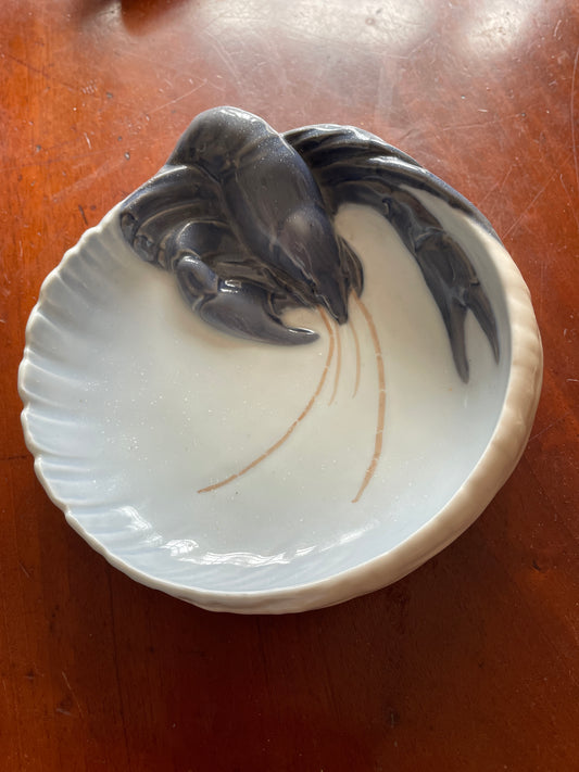 Vintage Royal Copenhagen Lobster bowl, Lobster dish. Tapas bowl