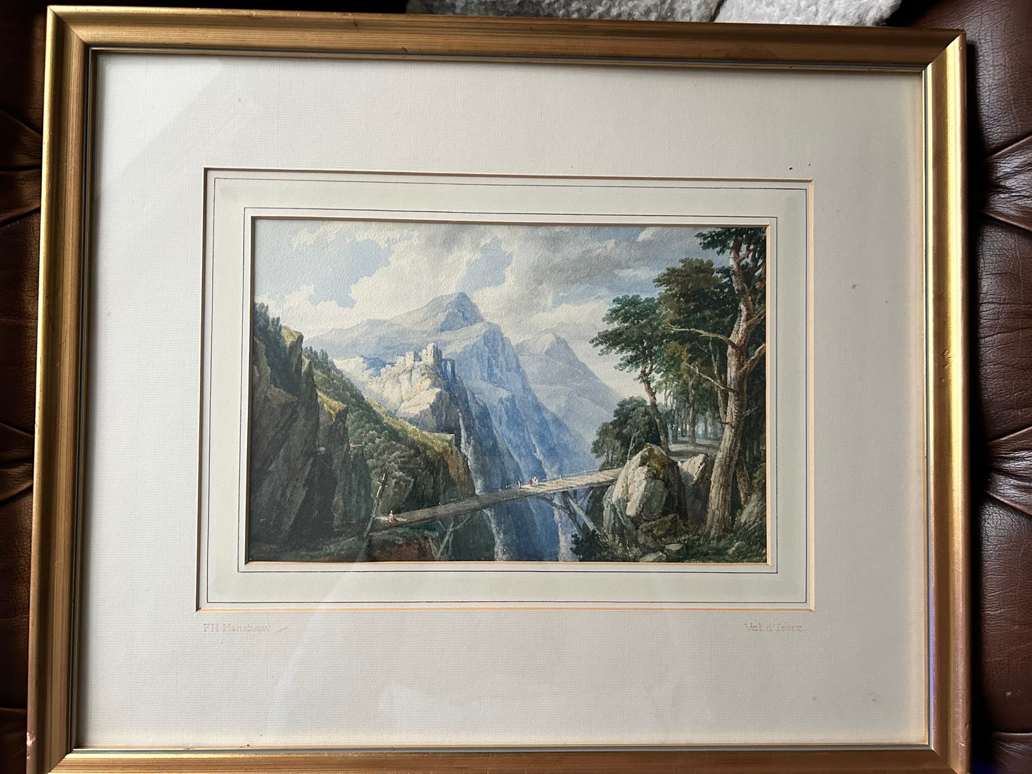Val D’Isere Original 19th Century Watercolour by Frederick Henry Henshaw C1840 Sotheby’s Provenance Including Catalogue