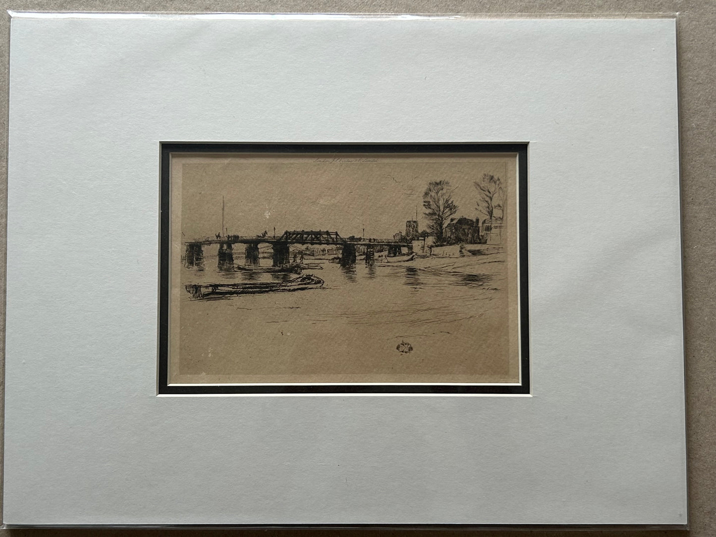 James Abbott McNeill Whistler Chelsea London Etching: Signed 1882 Art Journal Print