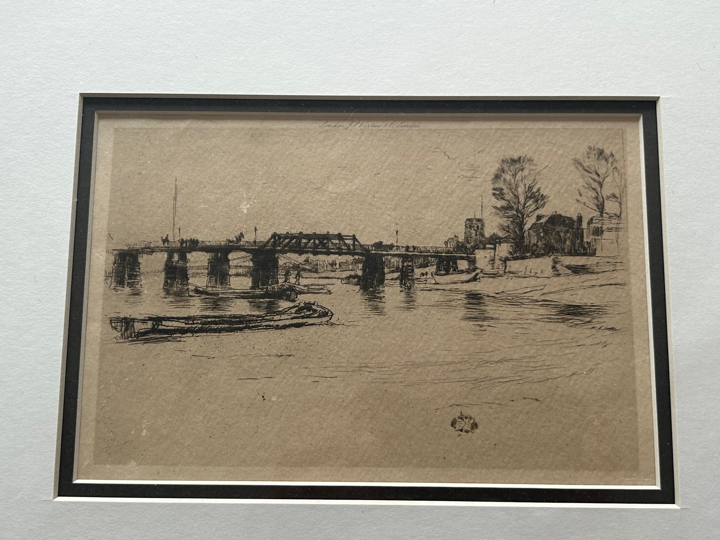 James Abbott McNeill Whistler Chelsea London Etching: Signed 1882 Art Journal Print
