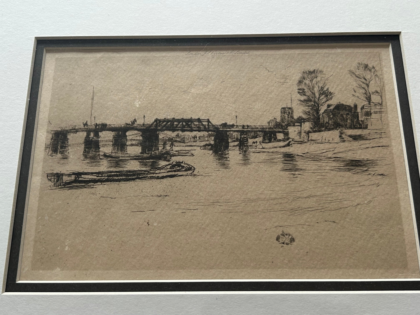 James Abbott McNeill Whistler Chelsea London Etching: Signed 1882 Art Journal Print