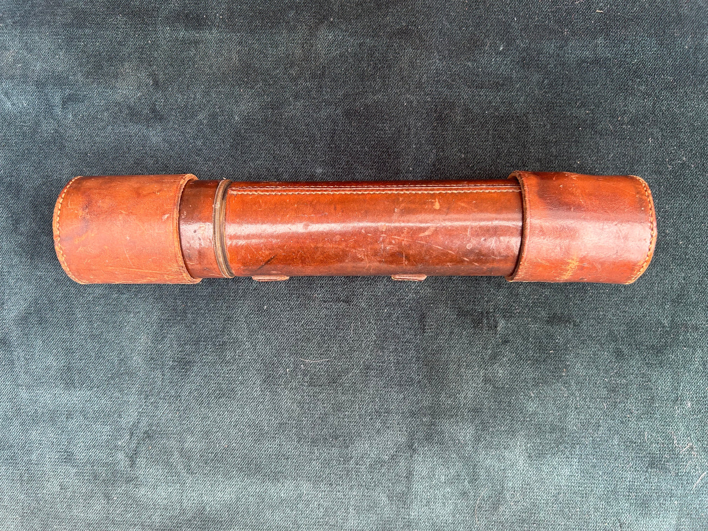 Broadhurst Clarkson & Co Vintage Brass and Leather Telescope 4 Draw Antique