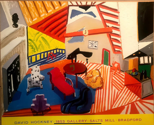 David Hockney Original 1994 Exhibition Poster Large Original Hockney Gallery Poster 83x70cm